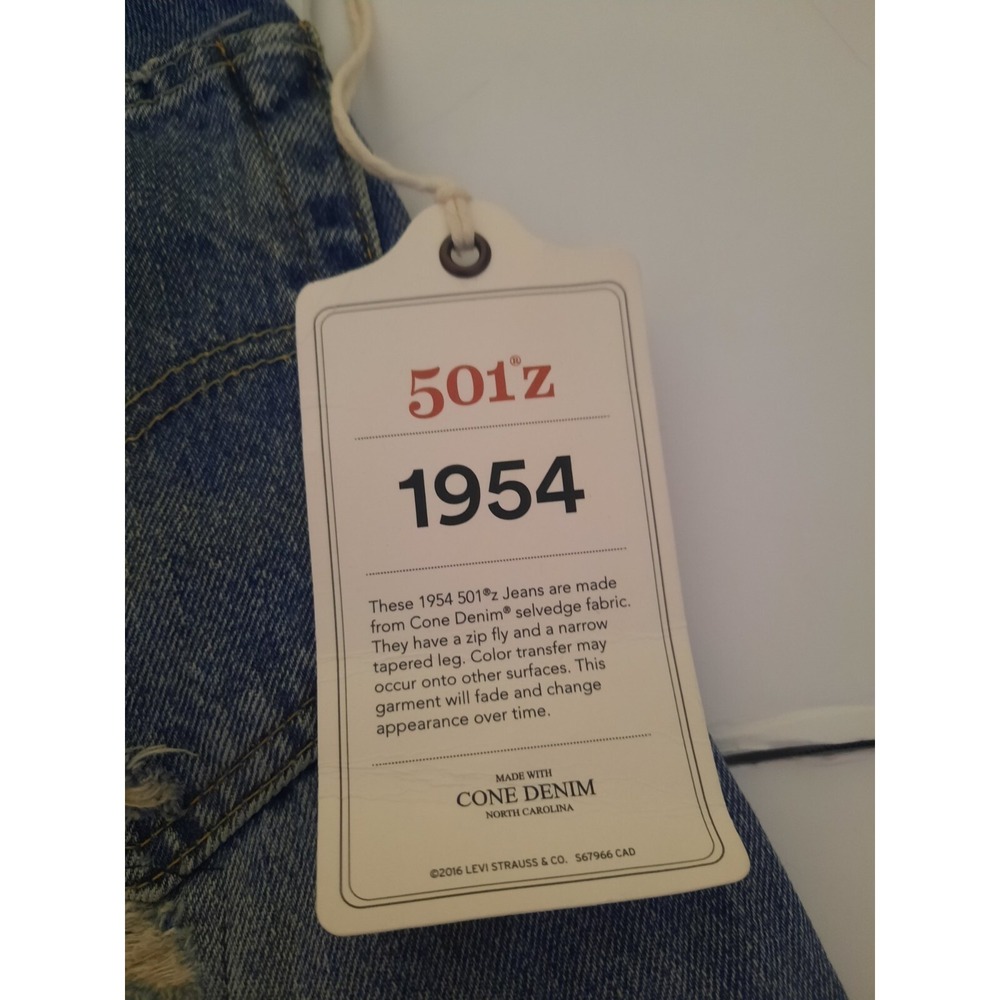 Levis Vintage Clothing LVC 501z XX 1954 28 32 Distressed Jeans New Selvedge Mens - Picture 15 of 15